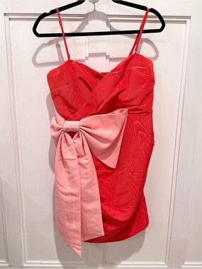 Target Future Collective Red Dress with Large Pink Bow